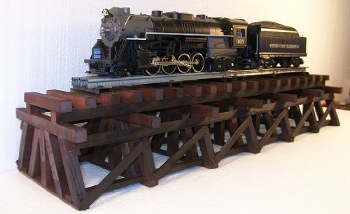 Model Railroad O Gauge LOWBOY Wooden Trestle