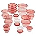 Rubbermaid TakeAlongs Assorted Food Storage Containers, Tint Chili, 40-Piece Set