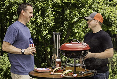 Cuisinart Outdoor Portable Charcoal Grill, 14", Red (CCG-190RBC)