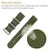 Xiaomi Amazfit Bip Band,ViCRiOR Premium Soft NATO Woven Nylon Quick Release Replacement Strap Watch Band with Metal Buckle for for Xiaomi Amazfit Bip Women Men, Army Green