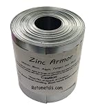 Zinc Armor - 3 inch Wide Zinc Strip, 1-roll of 50 Feet Prevent Algae, Moss,for Roofs Fungus & Mildew- Made in USA