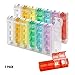 Weekly Pill Organizer - (Pack of 2) Pill Planners for Pills & Vitamins Each Day Week, Four Times-a-Day Medication Reminder, Easy to Read AM/PM Compartments Monday to Sunday for Travel & Purse