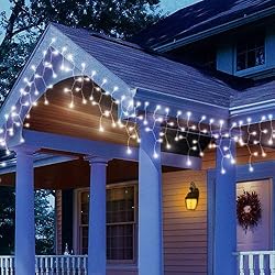 Toodour Christmas Icicle Lights Outdoor, 360 LED