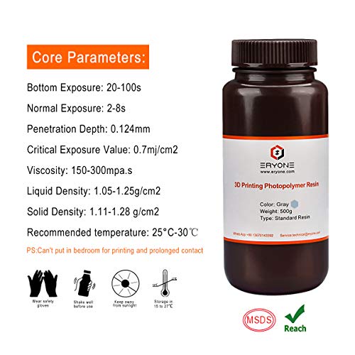 ERYONE-405nm-Resina-UV-para-impresora-DLP-LCD-3D-Fotopolmero-Translcido-05kg-Gris