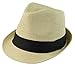 The Hatter Men's Summer Cool Straw Fedora Hat XXL - 24 1/4 In/7 3/4/62Cm Beige