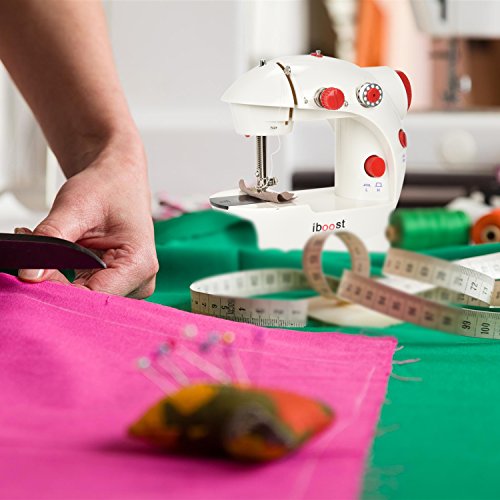 iBoost Portable Sewing Machine, Double-Thread, Cutter, and Foot Pedal, 2-Speed