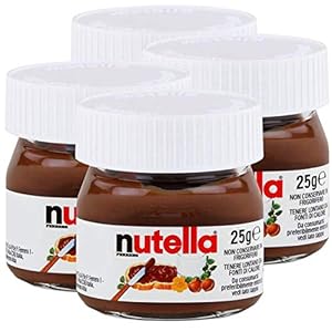 Ferrero Nutella Small Mini Design Glass Set of 4 25 g Bread Spread