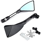 High Quality Black Triangle Demon Blade Style CNC Machined Billet Aluminum Rearview Side Mirrors 8MM 10MM Mounting Tool Bolts For Yamaha YZF R1 R6 MT-01 MT-03 WR TDM TDR TW Fazer XJR TDM XJ XTZ V Max WR FZ1 FZ6 FZ8