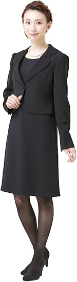 モノワール Monoir 喪服 レディース 礼服 スリムサイズ ブラックフォーマル アンサンブル ワンピース ショート丈 裾フリル取り外しok オールシーズン Fx4f001az コート ジャケット 通販 Amazon