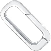 Pndeyo 925 Sterling Silver Oval Jewelry Clasps, Hypoallergenic Necklace Enhancer Shortener, Spring Bail Clasp Rings Connector for Bracelet Anklet Jewelry Making