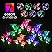 Solar Garden Stake Lights Outdoor 2-Pack LED Solar Charging Lights with 8 Lily Flowers Changing Multiple Colors Decorates Your Garden Balcony Patio Lawn Backyard(Purple and Red)