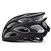 Gonex Adult Bike Helmet, Cycling Road Helmet with Safety Light, Adjustable 58-62cm, 24 Integrated Flow Vents(All Black)