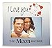 BANBERRY DESIGNS I Love You to the Moon and Back Photo Frame - Heart and Moon Motif - Holds a 4