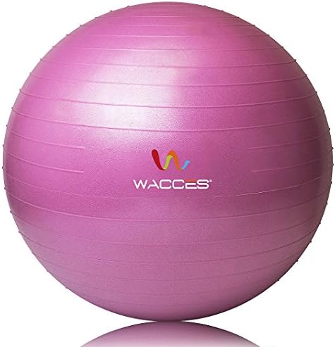 Exercise Ball &amp; Air Pump for Yoga Fitness Pilates Sculpting 75 cm (29") Pink