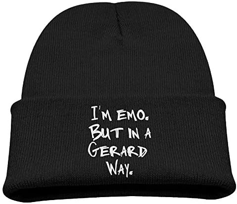 Children Fashion Cuff I'm Emo But In A Gerard Way Retro Warm Winter Skull Hat Unisex