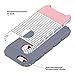 ULAK iPhone 6s Case, iPhone 6 Case, Colorful Slim Shockproof Protective Hybrid Hard PC Back Soft TPU Bumper Cover Girls Men Women Boys Case for iPhone 6S/6 (4.7 Inch) (Grey/Minimal Stripes)