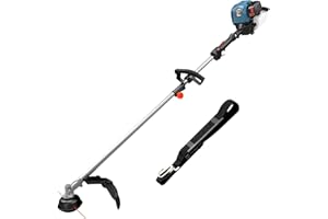 SENIX 17-inch 26.5 cc Gas Weed Wacker, Bump Feed, Straight Shaft, with Shoulder Strap, 4-Cycle Grass String Trimmer