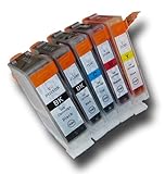 5 Chipped Compatible High-Capacity Canon PGI-5 and CLI-8 Ink Cartridges for Canon Pixma MP830 Printer, Office Central