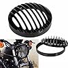 KaTur 14,6 cm (5 3/4 inch) aluminium koplampafdekking, zwart, voor Harley Sportster XL 2004 – 2014, XL 883 1200