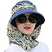 Lanzom Women Lady Wide Brim Cap Visor Hats Outdoor Summer Sun Hats (Dark Blue)