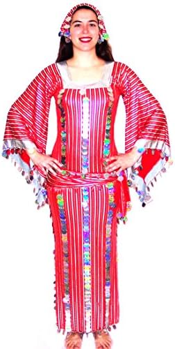 Women Belly Dance Folkloric Baladi Egyptian Galabeya Dancing Dress Costume