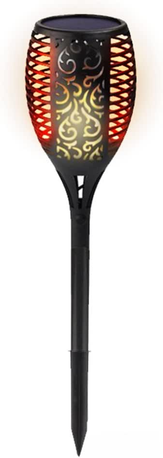 Lámpara Solar de Antorcha de Jardín 96 LED Efecto Fuego Real Luces