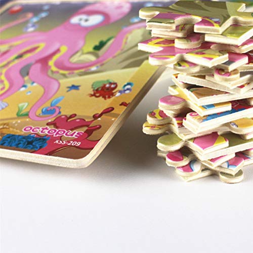 Wooden Jigsaw Puzzles for Kids Age 2-5 Year Old Animals Preschool Puzzles for Toddler Children Learning Educational Puzzle Toys for Boys and Girls (Set of 4 Puzzles)