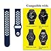 20mm Quick Release Breathable Watch Band Compatible with Garmin Vivoactive 3/Samsung Gear Sport/Ticwatch 2/Ticwatch E/Samsung Gear S2 Classic Watch, One Size, Navy/White