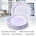 Elegant Silver and White Plastic Plate Set for Party, Includes 20 Dinner Plates (10.25”) & 20 Side Plates (7.5”), Heavy Duty Disposable Dinner Set for Holidays, Christmas, Events & Weddings - Dots