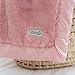 Super Soft Plush Satin Border Baby Receiving Blankets, Pink