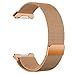 hooroor for Fitbit Ionic Bands Small and Large for Women Men, Fully Magnetic Closure Clasp Mesh Loop Milanese Stainless Steel Metal Band (Burnt Orange, Small)