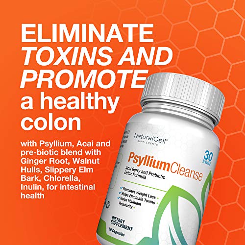 Psyllium Cleanse Psyllium Husk Caps with Acai and Prebiotics Detox