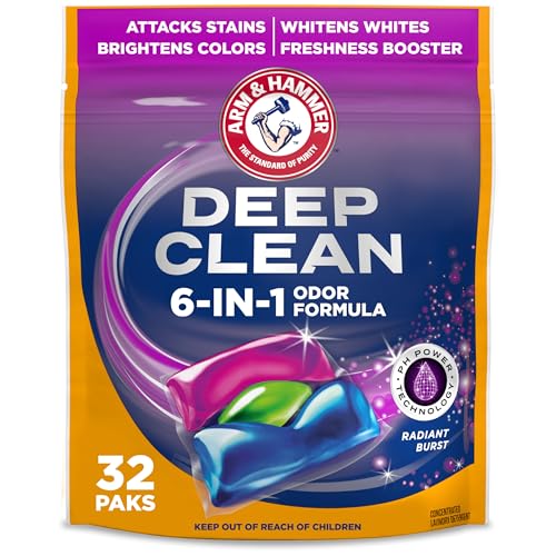 ARM & HAMMER DEEP CLEAN ODOR FORMULA LAUNDRY DETERGENT POWER PAKS, 32 CT.