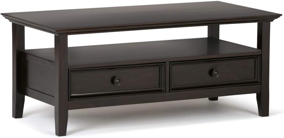 Simpli Home Amherst Coffee Tables, Hickory Brown