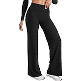 YEOREO VitaWeave Straight Leg Leggings Women Fold Over Wide Leg Pants 31.5" Eddiy Casual Gym Workout Sweatpants