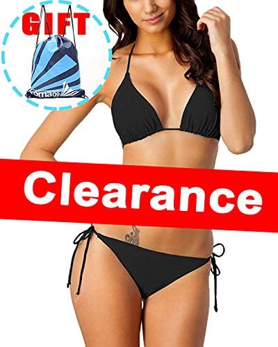 2019 Two Piece Swimsuits Triangle Tie Side Bikini Sets Athletic Swimwear Top with Bottom