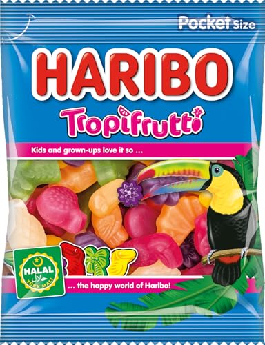 HARIBO Halal Tropifrutti Fruit Flavour Gums Sugar Candy