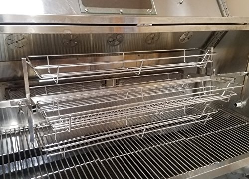 Smoke Daddy Inc. 4ft Length Spit Roaster Rotisserie Style Baskets for Up to 1" Spits