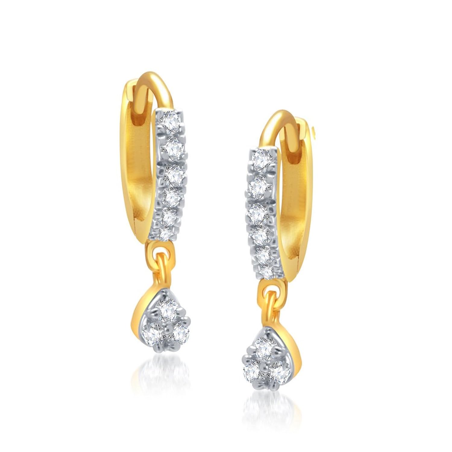 vk jewels gold and rhodium plated alloy bali clip on earrings for girls