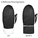 LETHMIK Womens Faux Suede Mittens Winter Cute Warm Thick Fleece Lined Gloves Black