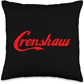 Crenshaw Red Text Design Throw Pillow