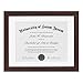 Americanflat 11x14 Diploma Frame with Shatter-Resistant Glass - Use as 8.5x11 Frame with Mat or Display 11x14 Documents Without Mat - Legacy Collection - Certificate Frames for Wall - Mahogany