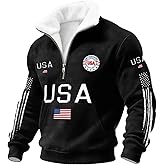 Men's USA Flag Sweatshirts USA Flag Sweatshirt United States 250 Years Patriotic American Flag Pullover