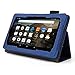 Bear Motion for All New Fire HD 8 (2016 Release) - Folio Case with Stand for Kindle Fire HD 8 (2016 Model) Smart Cover Case (Dark Blue with Imprint)