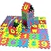 Kids EVA Foam Play Mat, 36 Pcs Baby Child Number Alphabet Puzzle Foam Maths Educational Toy Gift Puzzles - 4.72 x 4.72 inches/Pcs