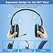 Gaming Headset for PS4, Xbox One, Over-Ear Headhones with Stereo Sound LED Light Mic (Blue)thumb 2