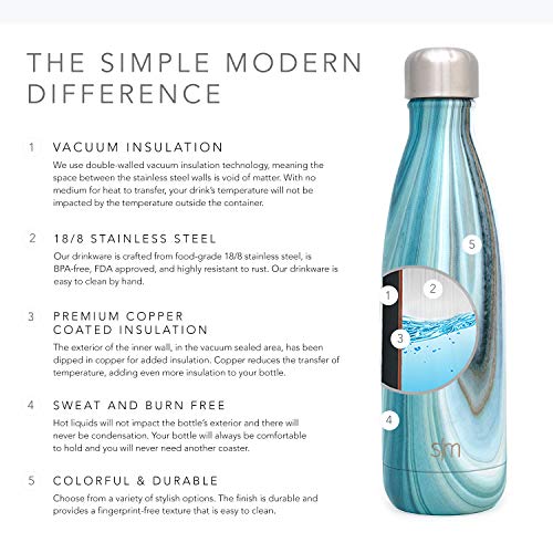 image for Simple Modern 25 Ounce Wave Water Bottle - Stainless Steel Double Wall