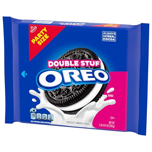 OREO DOUBLE STUF CHOCOLATE SANDWICH COOKIES, PARTY SIZE, 707G