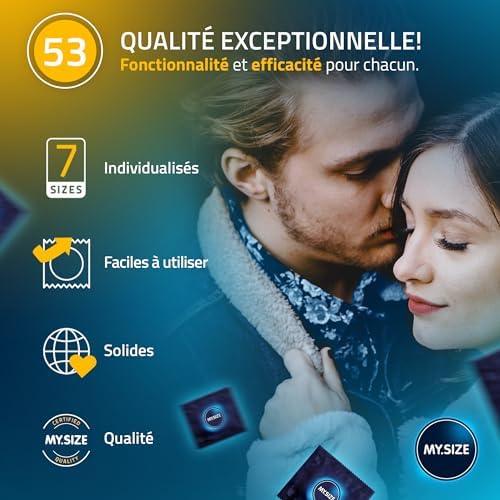 Préservatif MY.SIZE 53 mm, 10 pièces - ajustement parfait et taille adaptée à chacun