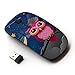 KOOLmouse [ Optical 2.4G Wireless Mouse [ Owl Pink Big Eyes Stars Night Sky Drawing Art ]